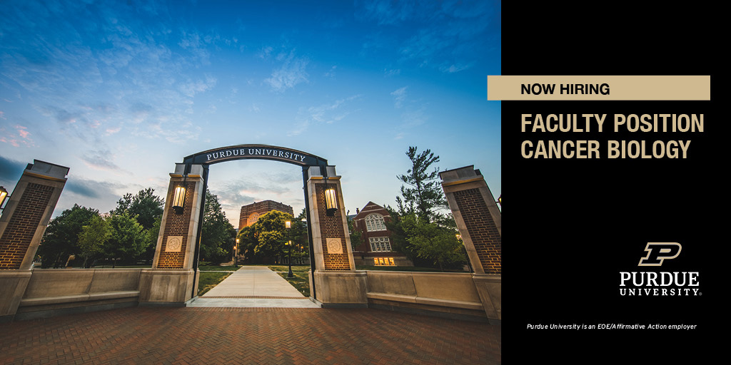 Wendt Lab (@wendtlab_cancer) on Twitter photo Join us at <a href="/LifeAtPurdue/">Purdue University</a>! We are seeking a tenure track #assistantprofessor in the field of #cancerbiology. You will work in an NCI-designated cancer center with an incredible diversity of scientists. Learn more and apply at careers.purdue.edu/job-invite/214…
PLEASE RT! Join us at <a href="/LifeAtPurdue/">Purdue University</a>! We are seeking a tenure track #assistantprofessor in the field of #cancerbiology. You will work in an NCI-designated cancer center with an incredible diversity of scientists. Learn more and apply at careers.purdue.edu/job-invite/214…
PLEASE RT!