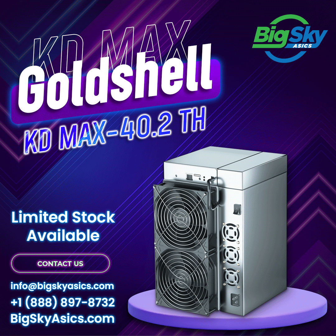 bigskyasics's tweet photo. Goldshell is about to halt production for KD Max,
Therefore, #BigSkyAsics is here to provide you with the chunk of the last batch.
It carries power consumption of 3350W and hashrate to 40.2Th/s
https://t.co/WqtSMtNqty
#cryptocurrency #cryptonews #goldshell #goldshellminer #KDMAX https://t.co/1VvlUaYY2X