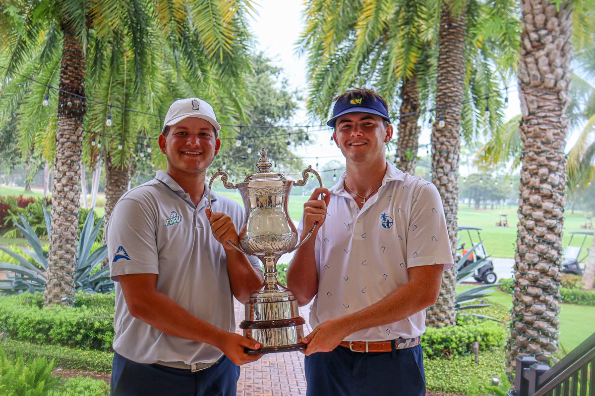 Ending the weekend with a Four-Ball win! 🏆👏

Chloe Kovelesky and Gabriella Albert birdied the final hole to win the #FLWomensFourBall at Estero CC 

While Cooper Smith and Austin Cherichella survived a playoff to raise the trophy at the #FLFourBall.