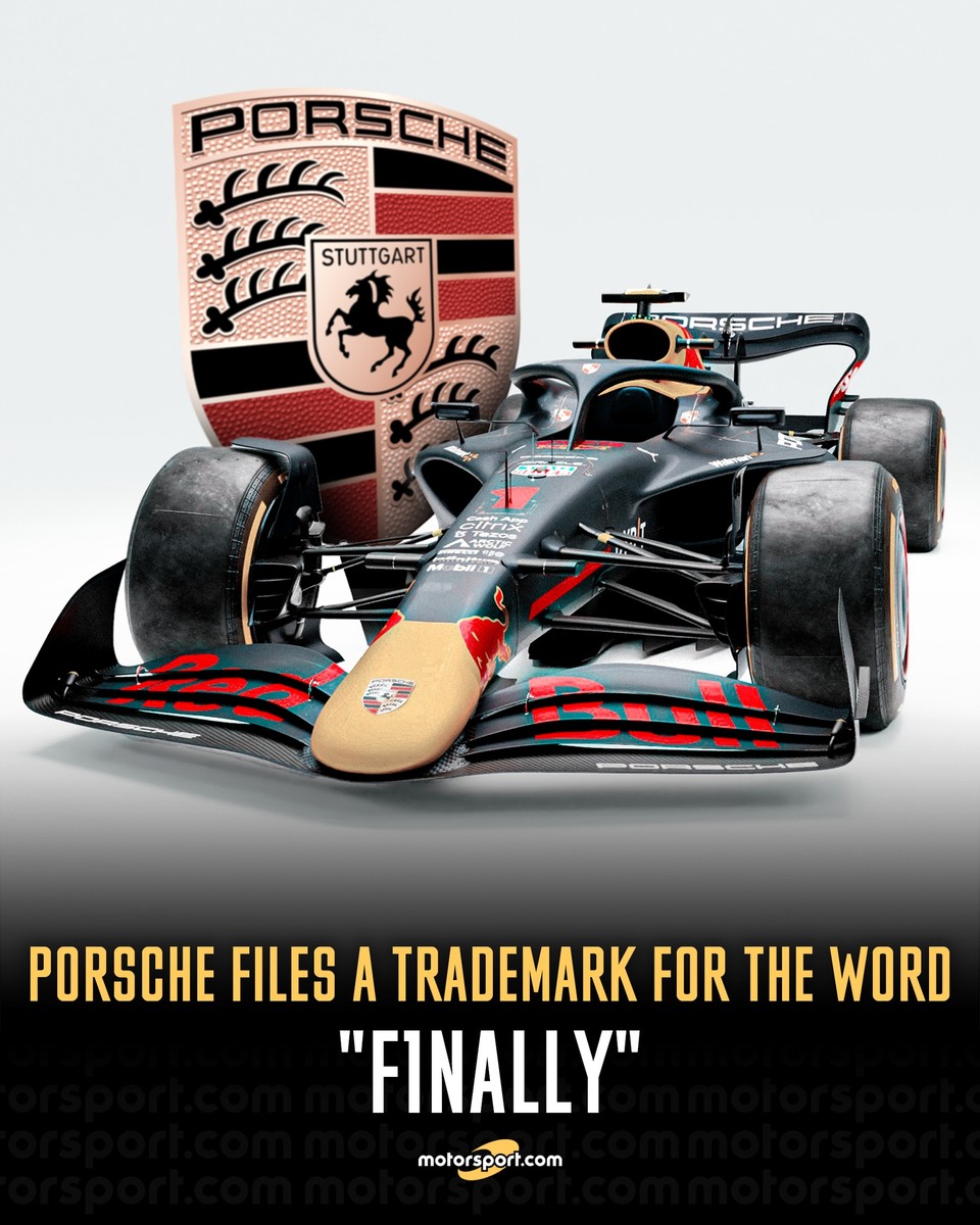 One step closer to F1? 👀⁠
⁠
Porsche has filed a trademark for the word "F1nally" ✍️⁠
⁠
#F1 #Porsche #F1nally #Motorsport