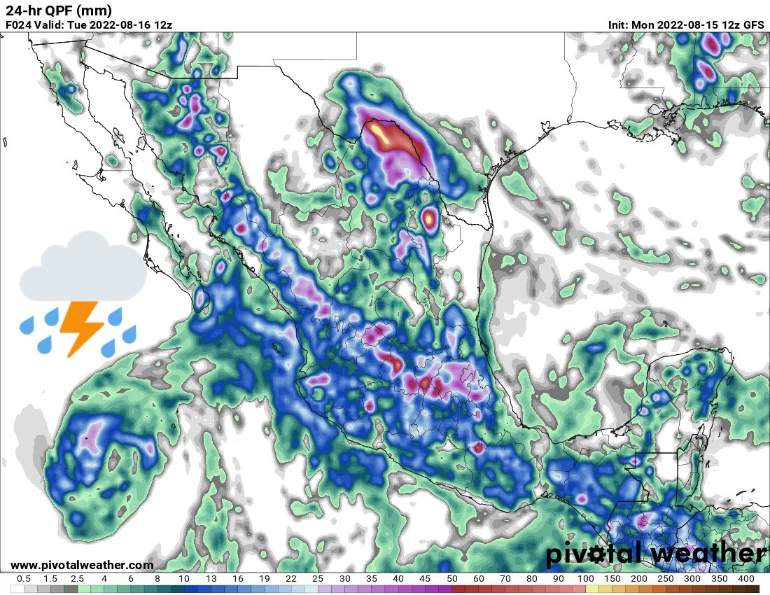InfoMeteoro's tweet photo. 🔴ADVERTENCIA LUNES‼️

⛈Lluvias/tormentas muy fuertes y benéficas sobre NL, Coah, Son, Sin, Dgo, BCS, SLP, Zac, Nay, Jal, Col, Ags, Gto, Mich, Qro, Hgo, Gro, EdoMex, CDMX, Mor, Pue, Tlax, Ver, Oax, Chis, Camp, Yuc y QRoo.

⚠️Posibles:
-Granizadas
-Ráfagas >50 km/h
-Inundaciones https://t.co/D4xMGrCBM9