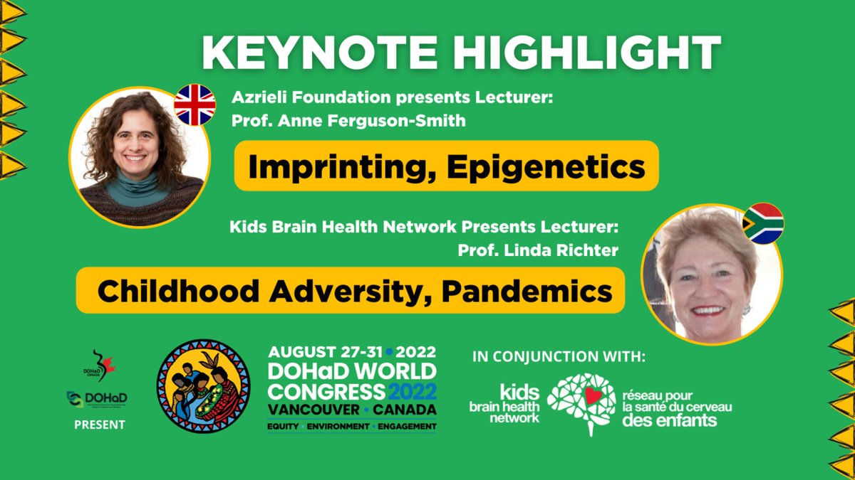 DOHaD World Congress 2022 (@dohad2022) on Twitter photo #DOHaD2022 Headlining Keynotes:
-<a href="/azrielifdn/">Azrieli Foundation</a> supported Lecturer on Imprinting, Epigenetics: <a href="/AnneF_S/">Anne Ferguson-Smith</a> <a href="/Cambridge_Uni/">Cambridge University</a> <a href="/royalsociety/">The Royal Society</a>
-<a href="/KidsBrainHealth/">Kids Brain Health Network</a> sponsored Lecturer on Childhood Adversity, Pandemics: <a href="/LindaRichterECD/">Linda Richter</a> <a href="/WitsUniversity/">Wits University</a>
Register NOW bit.ly/3z3BRAz #DOHaD2022 Headlining Keynotes:
-<a href="/azrielifdn/">Azrieli Foundation</a> supported Lecturer on Imprinting, Epigenetics: <a href="/AnneF_S/">Anne Ferguson-Smith</a> <a href="/Cambridge_Uni/">Cambridge University</a> <a href="/royalsociety/">The Royal Society</a>
-<a href="/KidsBrainHealth/">Kids Brain Health Network</a> sponsored Lecturer on Childhood Adversity, Pandemics: <a href="/LindaRichterECD/">Linda Richter</a> <a href="/WitsUniversity/">Wits University</a>
Register NOW bit.ly/3z3BRAz