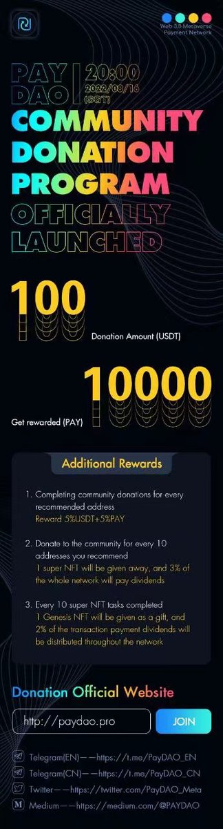 Crypto_Lead11's tweet photo. PayDao metaverse web3.0 payment network is unique. It attracts everyone's attention through free mining, transaction mining, and solves the problem that people don't like to pay with digital currency through payment mining. It is really innovative! https://t.co/gdoMpHNrZe