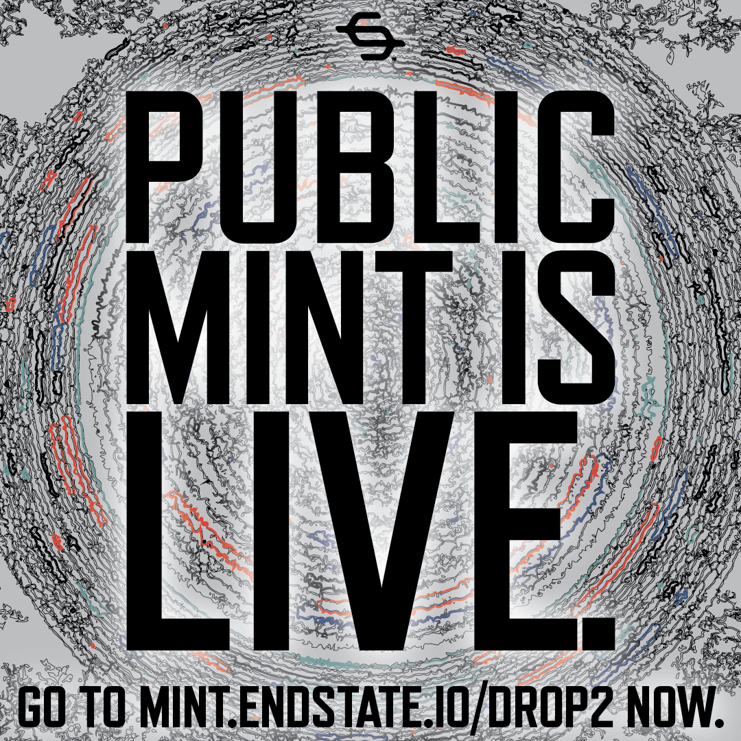 endstate's tweet photo. The #Drop2: Statecraft claim period for all #Drop0 holders has concluded and the public mint is officially reopened.

Go to https://t.co/3udjfX4Zyd now to begin your journey to the Endstate. https://t.co/4n7x8TW5CS