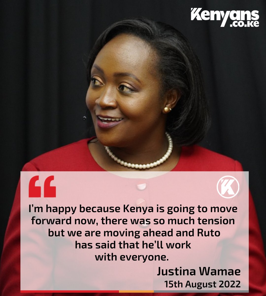 Ruto has said that he’ll work with everyone - Justina Wamae #KenyaDecides2022