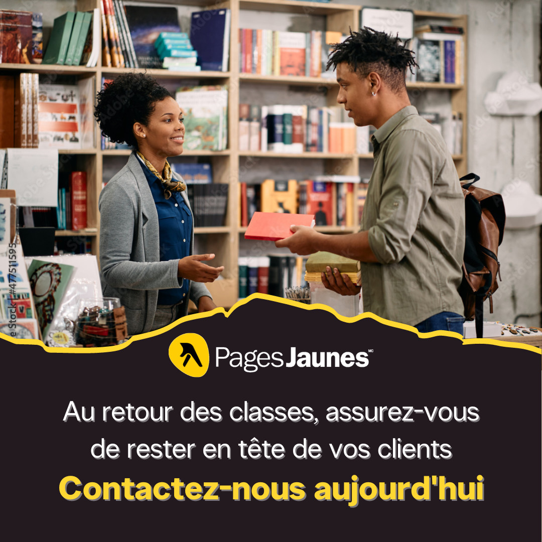 Pages_Jaunes's tweet photo. Votre entreprise est-elle prête pour la #rentréescolaire ? Saviez-vous que vous pouvez booster vos campagnes de #marketingnumérique Pages Jaunes existantes? Pour vous assurer que votre entreprise reste en tête de vos clients cet #automne, rendez-vous au https://t.co/0LoUgB18xx https://t.co/vhUlUH0gTc