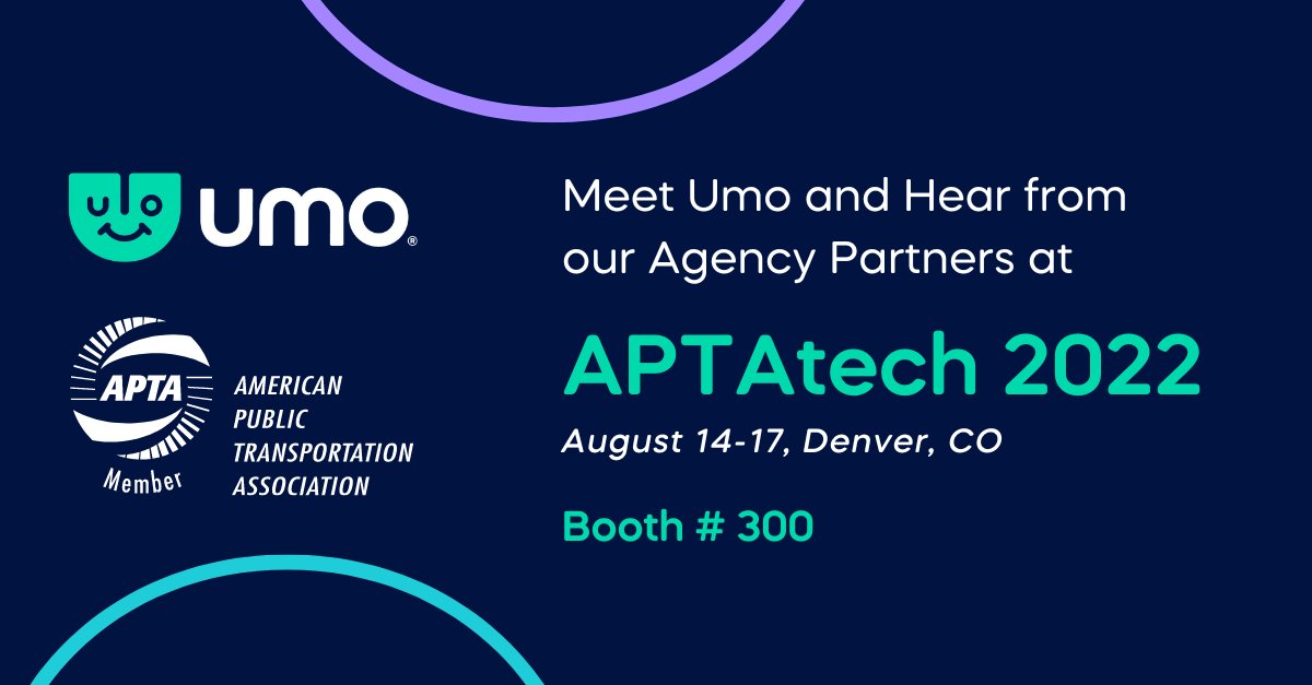 UmoMobility's tweet photo. We're excited to be at #APTAtech22 this week! In addition to sessions moderated by our Umo team, you'll have the opportunity to hear from our transit agency partners at @RideGreenlink and @ridewta during the event.
For more session and event info, visit: https://t.co/F9q9fj5cFm https://t.co/g8jNGFSJfq