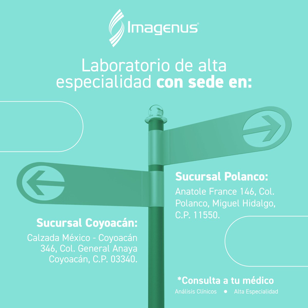 Imagenus's tweet photo. #Imagenus es el punto de encuentro con técnicos especialistas certificados, donde encontrarán servicios de gabinete y análisis clínicos satisfactorios para pacientes y médicos tratantes.
✳️Ubica tu sucursal más cercana en Coyoacán y Polanco. https://t.co/HgIS6ftIe0