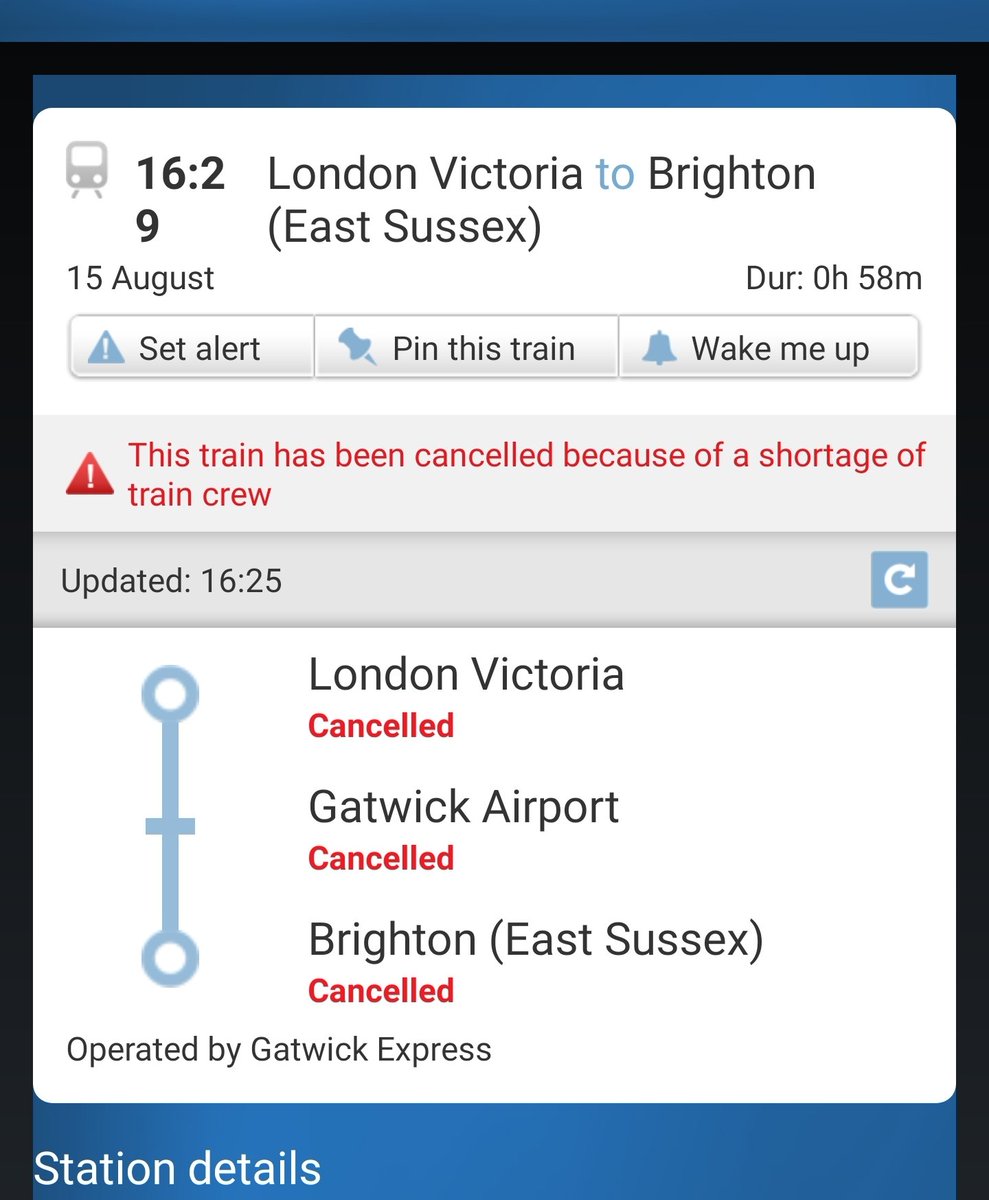 learnonthetrain's tweet photo. Still a premium service from @GatwickExpress - 16:29 cancelled, 17:00 listed as leaving at 17:04 for at least 30 minutes until 17:00 when it departs on time/4 minutes earlier than listed. #SouthernFail https://t.co/LrzEv2xtN9