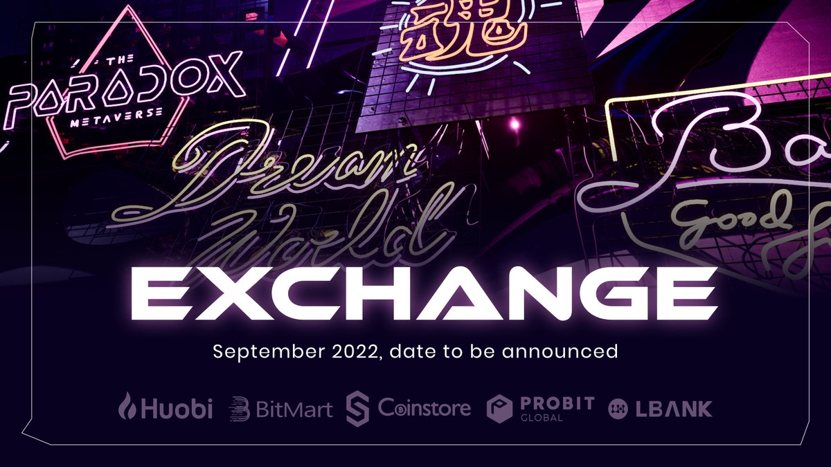 Paradoxmeta_io's tweet photo. Our exchange launch is coming sooner than you think!

Keep an eye out for a confirmed date!

#paradoxmeta #paradoxmetaverse #P2E #crypto https://t.co/Oc7gXoVxXB