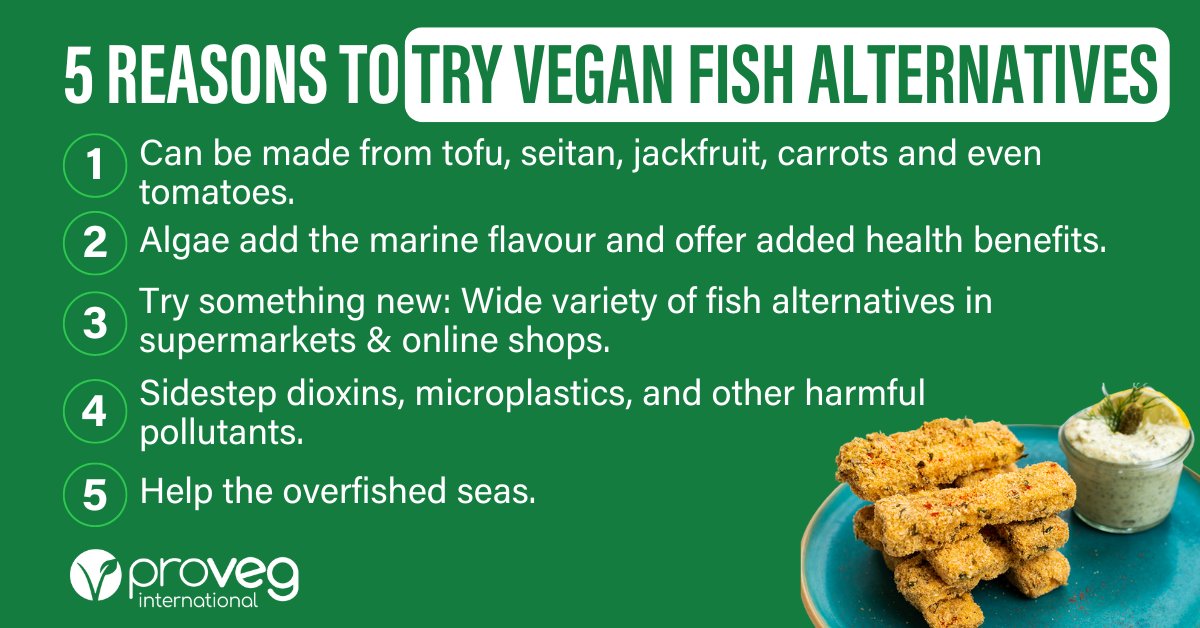 ProVeg_Int's tweet photo. Do you have a favourite fish dish you’ve been missing since going #PlantBased?🐟 There are tons of plant-based alternatives out there.😋 #FishAlternatives will give you all the flavours of the ocean without the environmental impact of traditional fishing➡️ https://t.co/VLDYzziLQO https://t.co/1eSpWwm6Hg