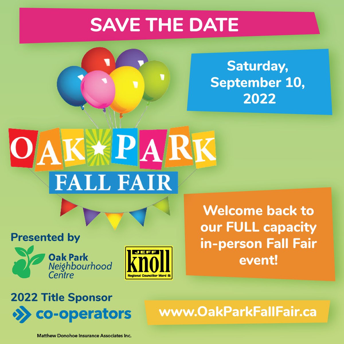 FilmCaCinemas's tweet photo. The Oak Park Fall Fair will be back this year, and better than ever! 🤩 After two years, we’ll be back in-person at full capacity! 🎉 Save the date for September 10, 2022 🎈 Stay tuned for more details about performers and activities, coming soon 🎪 #oakparkfallfair #savethedate https://t.co/mbu1KDEAtw