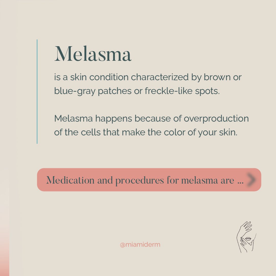 DrMiamiDerm's tweet photo. When dealing with melasma it is important to know that there is no one best treatment.
#melasmatratamento #melasmasolution #melasmacream #melasmaresistente #melasmatreatment #melasma #skinhealth #skincare #skintips #miamidermatologa #dermatologistonlineconsultation https://t.co/WD9TLpDwWU