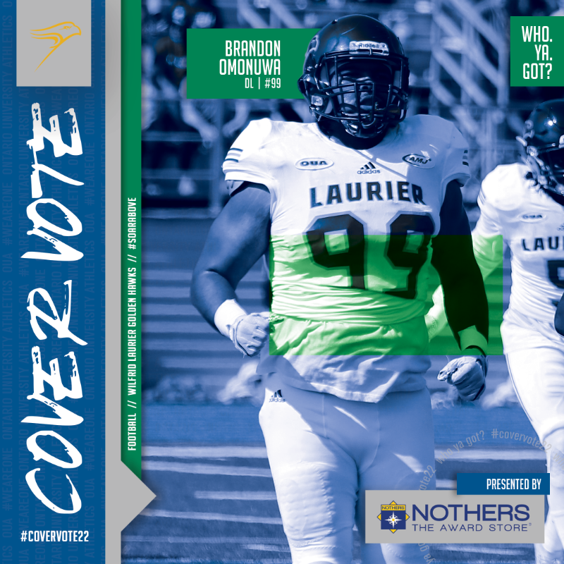 OUAsport's tweet photo. 🏈 𝗥𝗼𝘂𝗻𝗱 𝟭 | 𝗚𝗿𝗼𝘂𝗽 𝟮

🗳️ Matt Dean, @yorkulions 
🗳️ Brandon Omonuwa, @WLUAthletics 
🗳️ Adam Williams, @Varsity_Blues 
🗳️ Demir Tagani, @WindsorLancers 

@NothersAwards is asking....Who. Ya. Got? 🤔

#WeAreONE | #CoverVote22