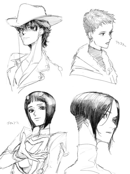 ショートヘア描いてってDM来たので 