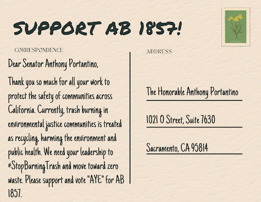 IngridBehrsin's tweet photo. @Portantino let's stop incentivizing harmful incinerators in our state - please vote yes on AB 1857! https://t.co/iyTXdN5WsV