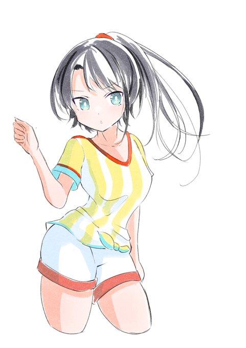 落書きポニテ 