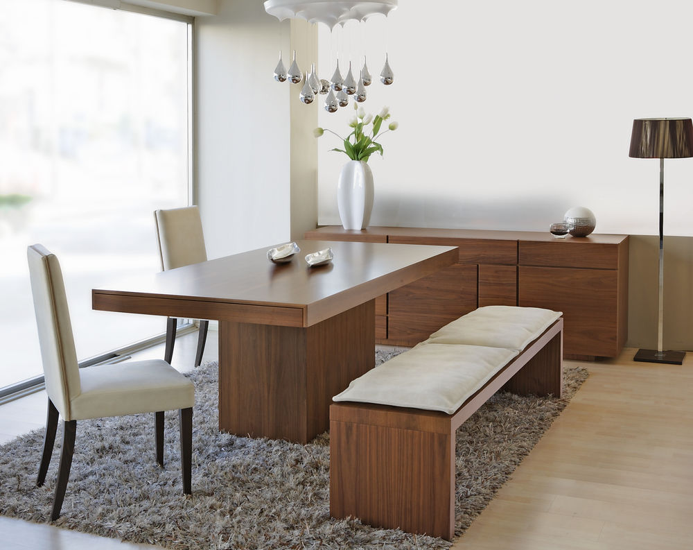 InteroNC's tweet photo. Would your kids like to have a bench at the dining table or would they just spill food all over that great shag rug? https://t.co/kXFhXSmozt https://t.co/sPctoXBN68