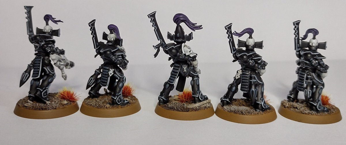 Some dark reapers done, ready to join my Biel-tan Aeldari. Almost finished this little project now. #WarhammerCommunity