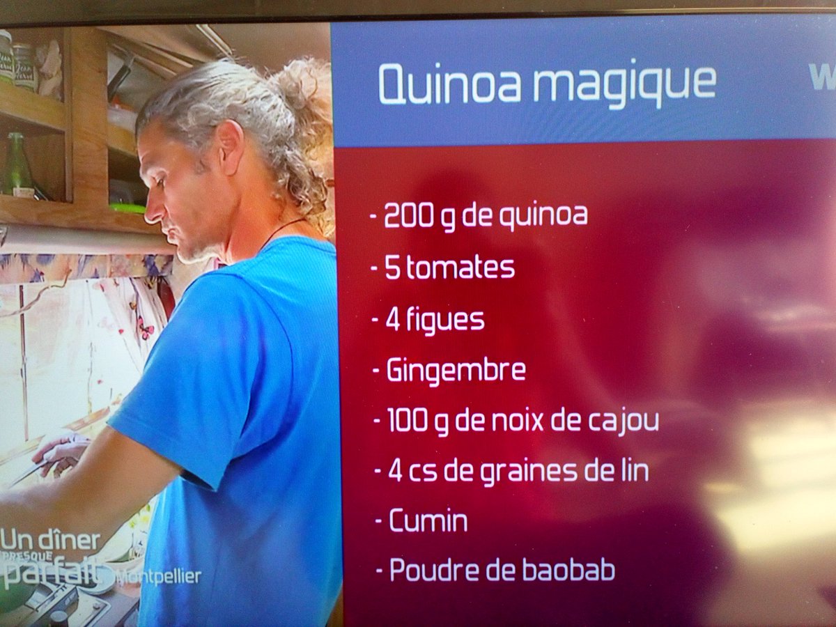 SonEXxcellence's tweet photo. Trop fort cet Angelien avec sa recette de Quinoa Magique 😂 ils ont été obligé de faire une liste sur deux pages tellement il y a d'ingrédients pour réaliser son plat.

#UDPP #Montpellier #Angelien https://t.co/chbYHMWk1Q