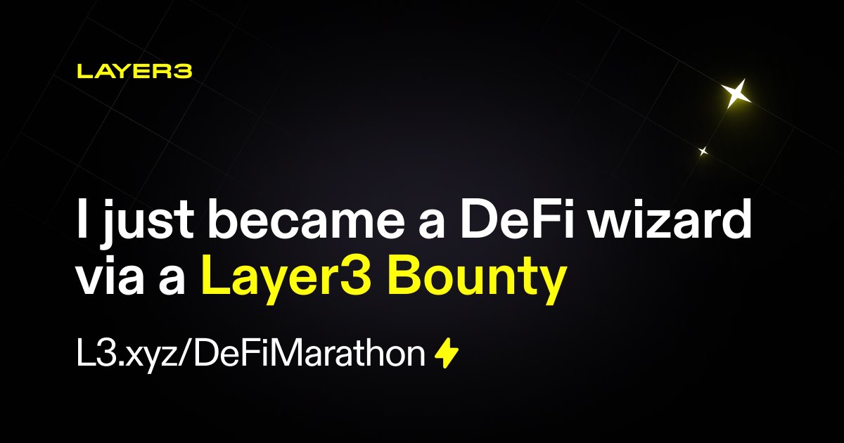 choujio1's tweet photo. I just completed a DeFi marathon on @layer3xyz ⚡ #DeFiWizard https://t.co/md1dSEwpj1