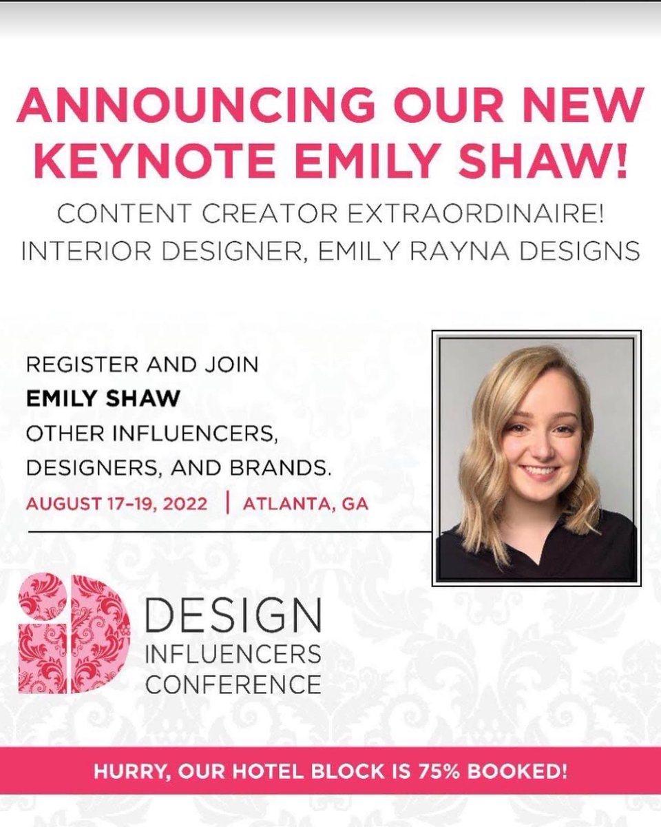 Calling all design enthusiasts! Emily Shaw will be the keynote speaker at the <a href="/DesignInflConf/">Design Influencers Conf</a> in Atlanta, GA Aug. 17-19. See you there!