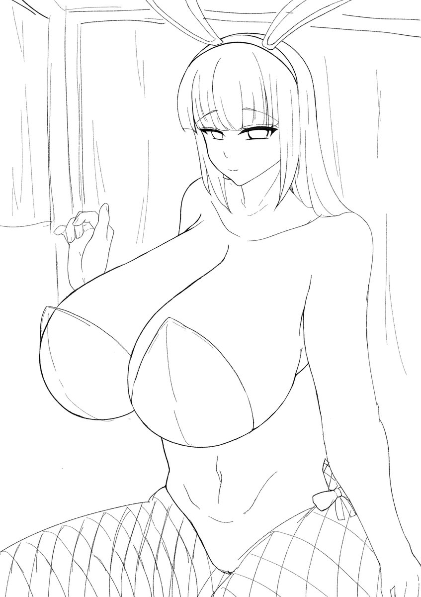 C101のサークルカット用のラフ絵を描いてる 