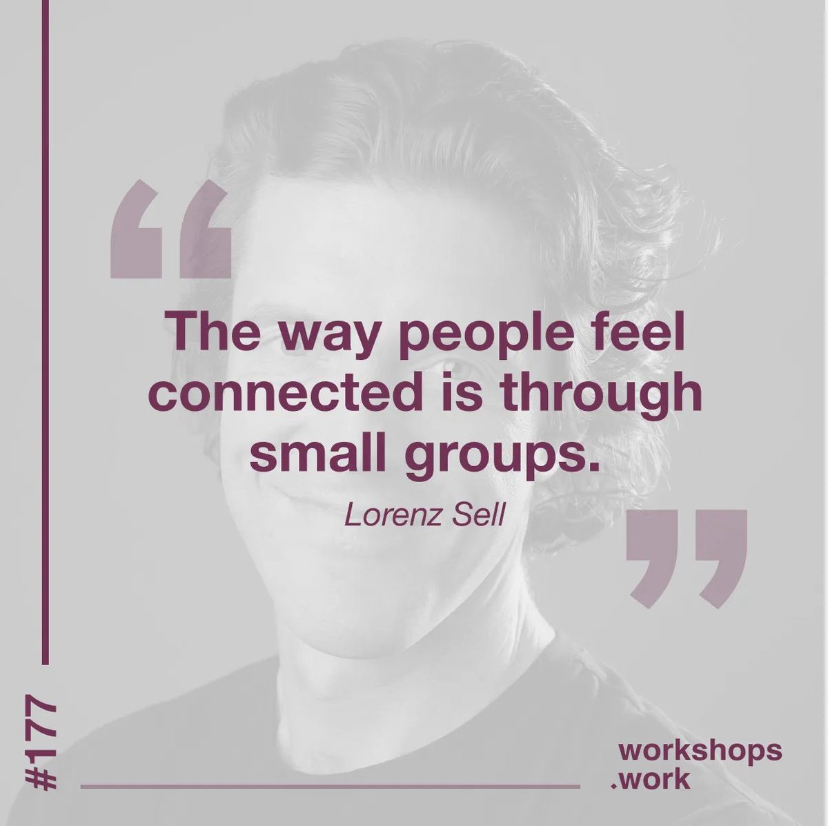 1️⃣ in 1,000 = a face in a crowd.
1️⃣ in 100 = a cog in the machine.
1️⃣ in 6 = a visible, valuable human.

🎧 Small groups keep us grounded and connected — explore their impact in episode 177 with <a href="/lorenzsell/">Lorenz Christian Sell</a>: workshops.work/podcast/177