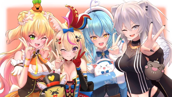 ねぽらぼ2周年おめでとう!!!!#ねねアルバム  #絵まる #Lamyart #ししらーと 