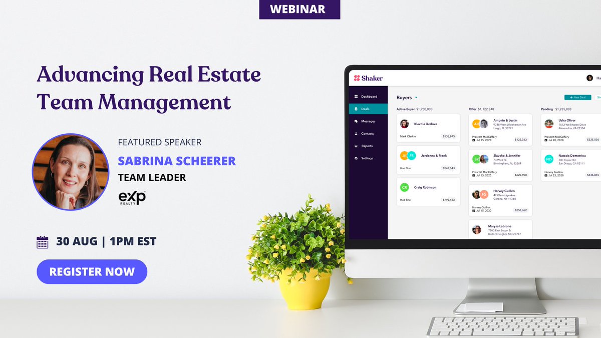 Shakerhq (@shakerhq) on Twitter photo 🗓️WEBINAR ALERT
Register for our upcoming webinar: Advancing Real Estate Team Management with Shaker.
Featuring <a href="/sabrinascheerer/">Sabrina Scheerer</a> of The Scheerer Home Team, brokered by eXp Realty.
t.ly/r5NY 🗓️WEBINAR ALERT
Register for our upcoming webinar: Advancing Real Estate Team Management with Shaker.
Featuring <a href="/sabrinascheerer/">Sabrina Scheerer</a> of The Scheerer Home Team, brokered by eXp Realty.
t.ly/r5NY