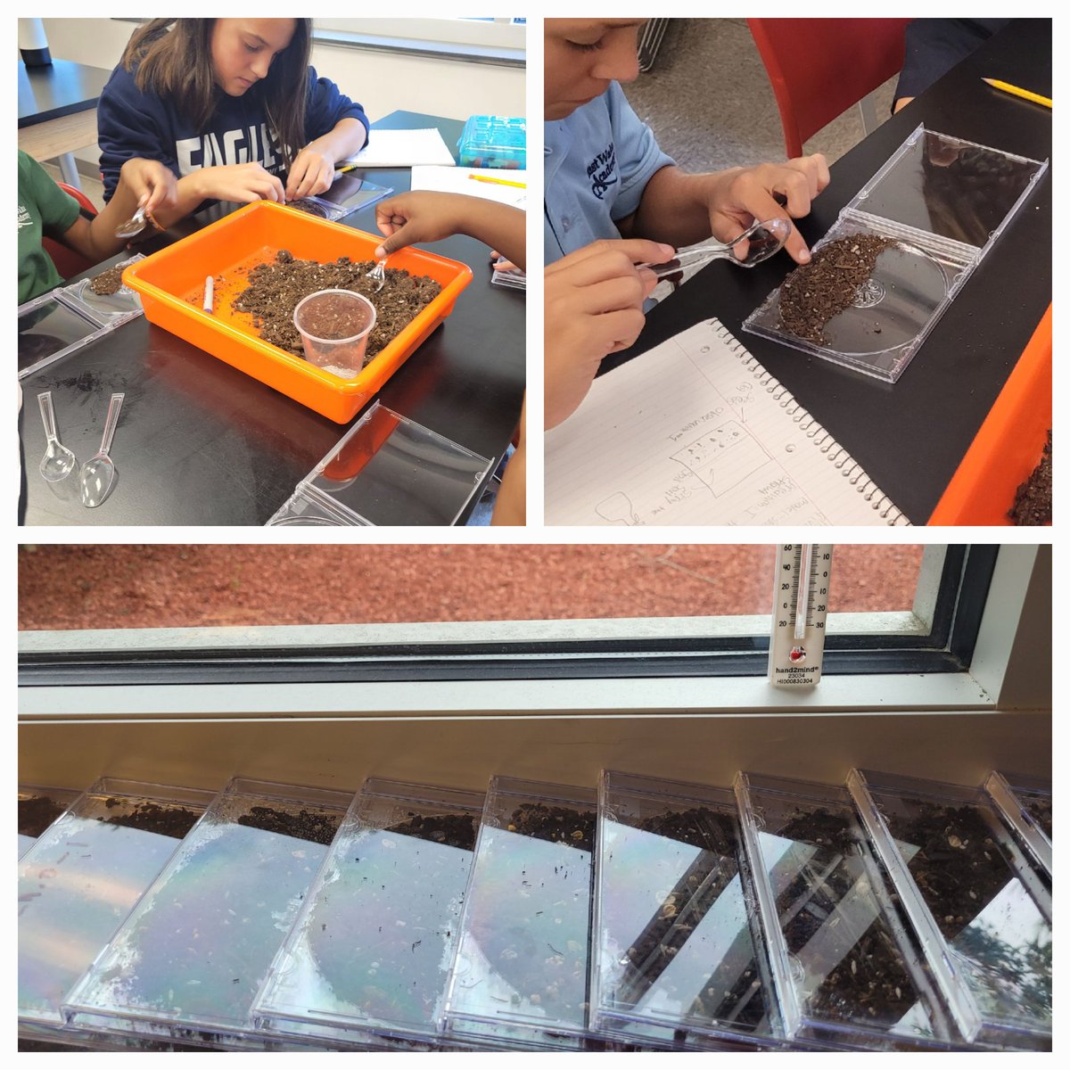 LittleLeaders4's tweet photo. Happy Monday! Terrestrial models using CD cases for observations. #buildingconcepts #RockingQ1 #EWA25 https://t.co/phXbMy2ujx