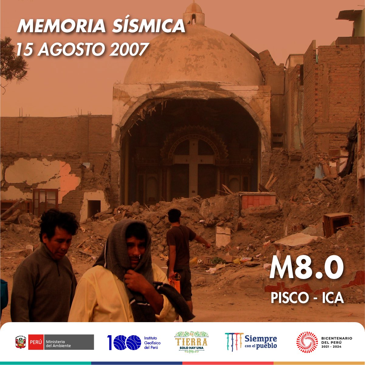SISMOS EN PERÚ | Se conmemora 15 años del terremoto ocurrido en Pisco, el 15 de agosto de 2007.