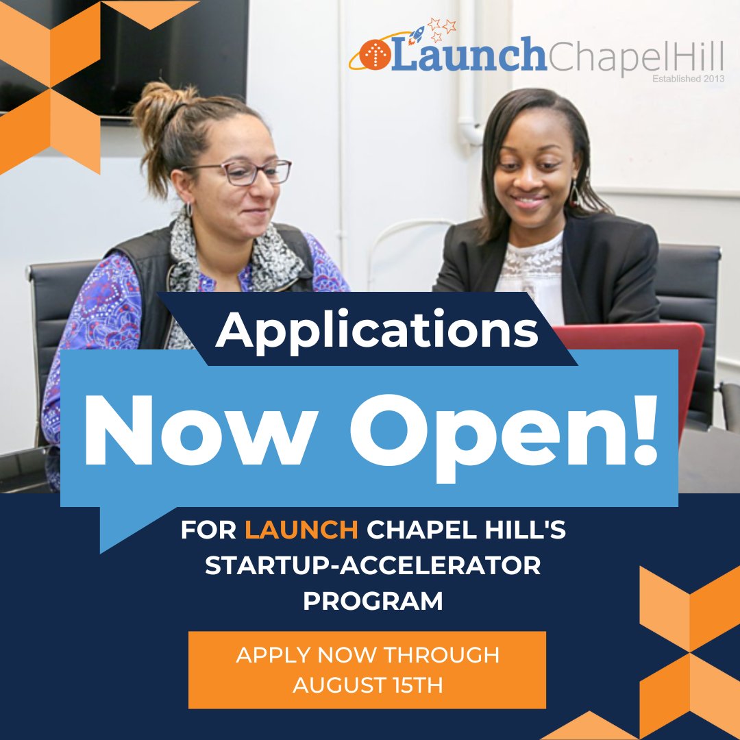 Friends: anyone interested in Fall 2022 <a href="/launchCH/">Launch Chapel Hill</a>  Launch Chapel Hill Startup Accelerator?  Many great apps already + we want to open doors as widely as possible!  Info: launchchapelhill.com/apply 

Need 1 day more to get your application together? Email tim@launchchapelhill.com ; )