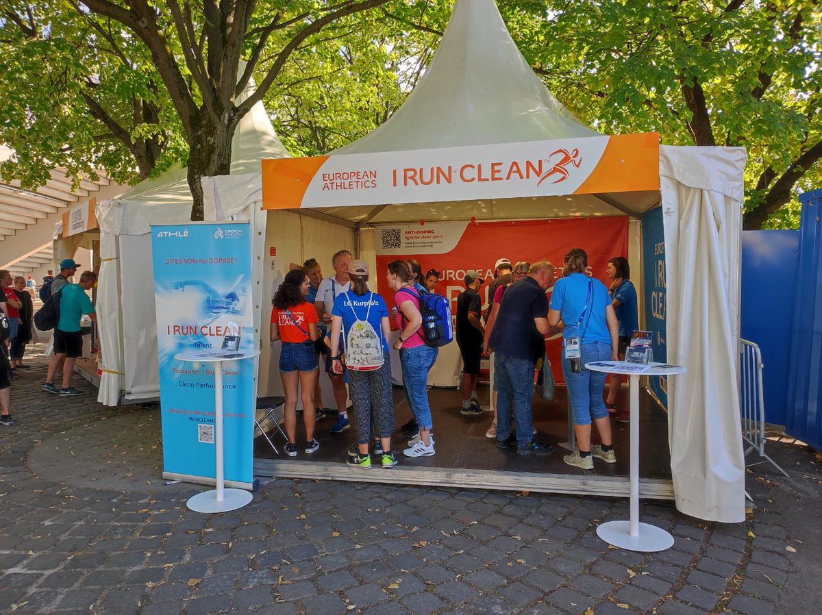 Day 1 of the #irunclean booth! Thanks to all the athletes and friends who stopped by this morning 🧡

Meet us now at the North West entrance of the Olympic Stadium for the #Munich2022 #EuropeanChampionships #EuropeanChampionships2022
