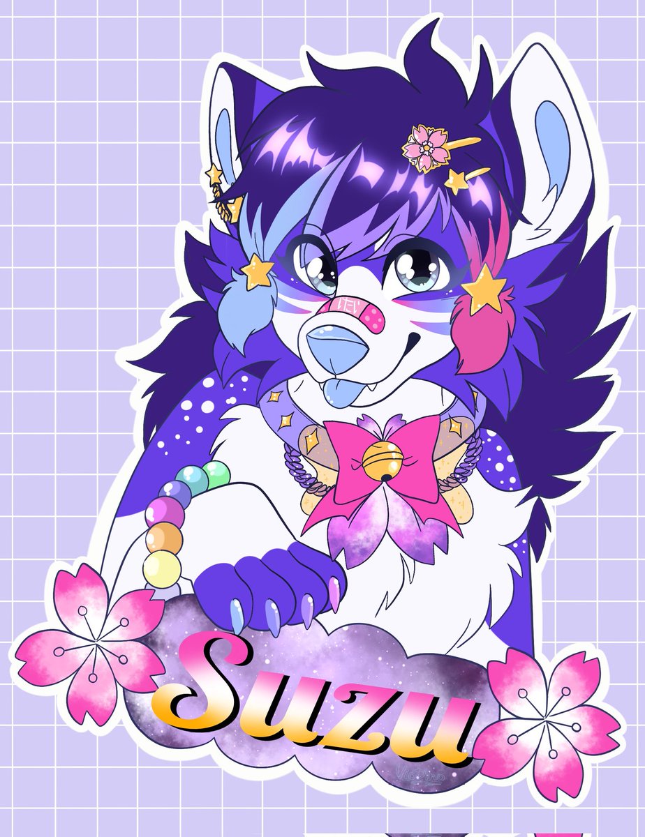 My Arttrade Part for <a href="/TalesOfSuzu/">✨鈴-Space.jpg✨</a> 💕 

I love her Design so much! &gt;3&lt;/💕💕💕 

#furry #furryfandom #furryart #furryartwork #furryartist #furrybadge #badge #furrydog #art #artwork #Digital #digitalart #Procreate