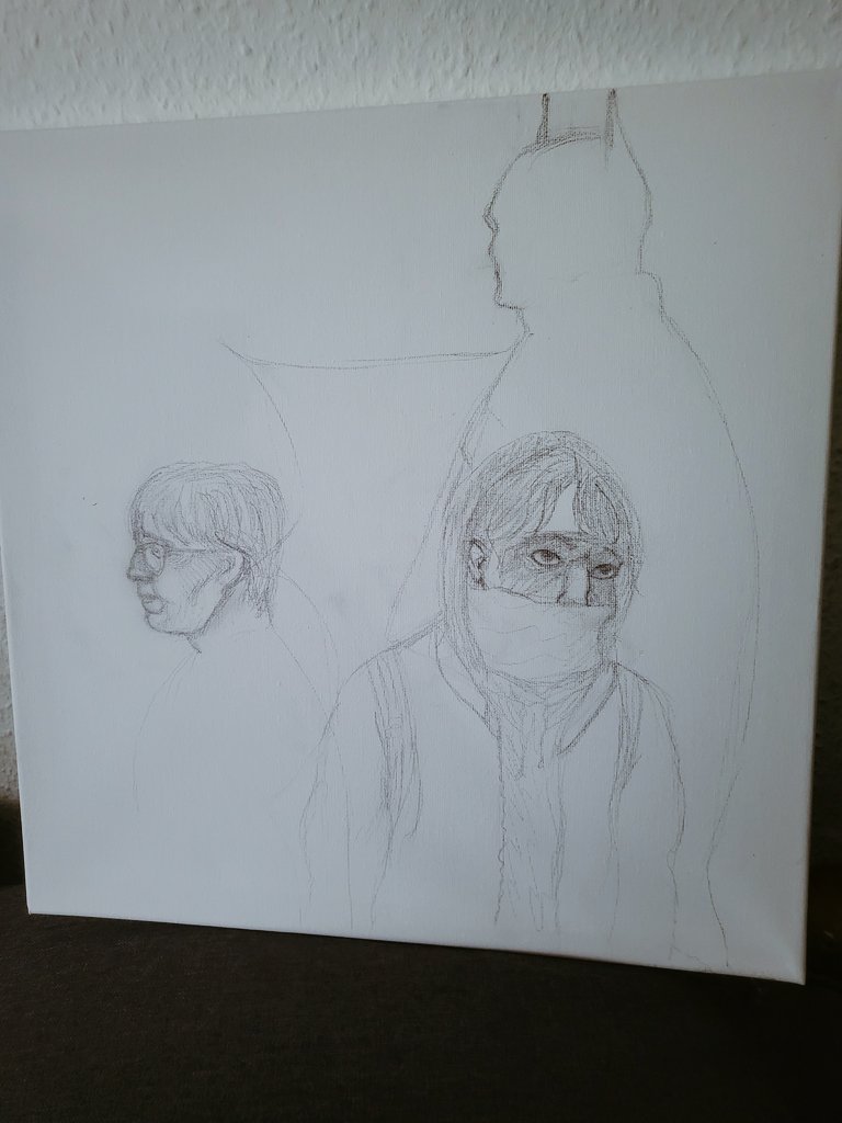merigoldart's tweet photo. Began a new sketch for another painting. We doing The Batman again baby. https://t.co/QubNVKALLD
