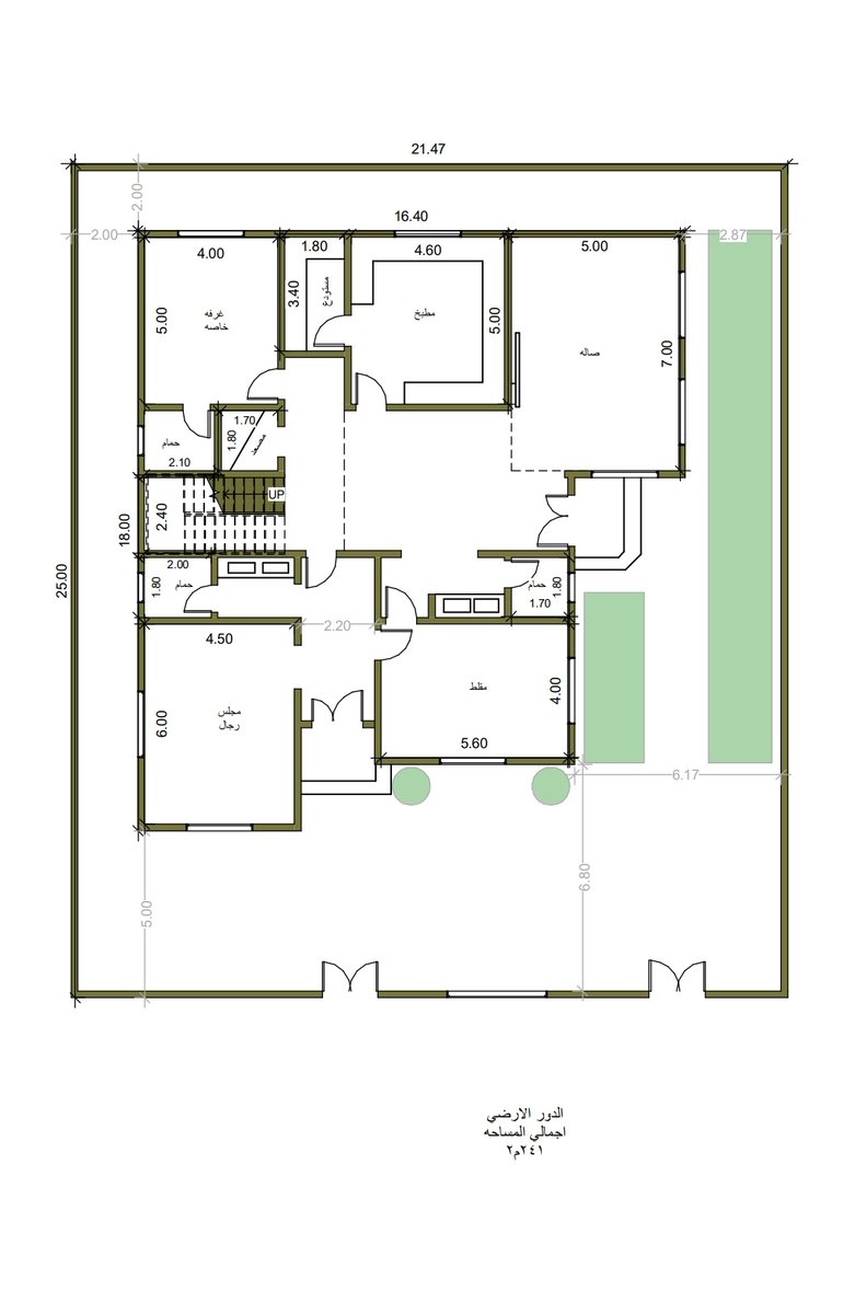 Awad4d's tweet image. تصميم فله لاحد المتابعين
مساحة الارض ٢١*٢٥
مساحة الدور الارضي ٢٤١م٢
مساحة الدور الاول ٢٤٧م٢
وياليت تعطوني رايكم في باب المطبخ 
هل الافضل يبقى كماهو عليه الان او الافضل يكون في الجدار الثاني كما هو في غرفه رقم ٣ بالدور الاول ؟؟
#مخططات_فلل 
#مخططات_وتصاميم