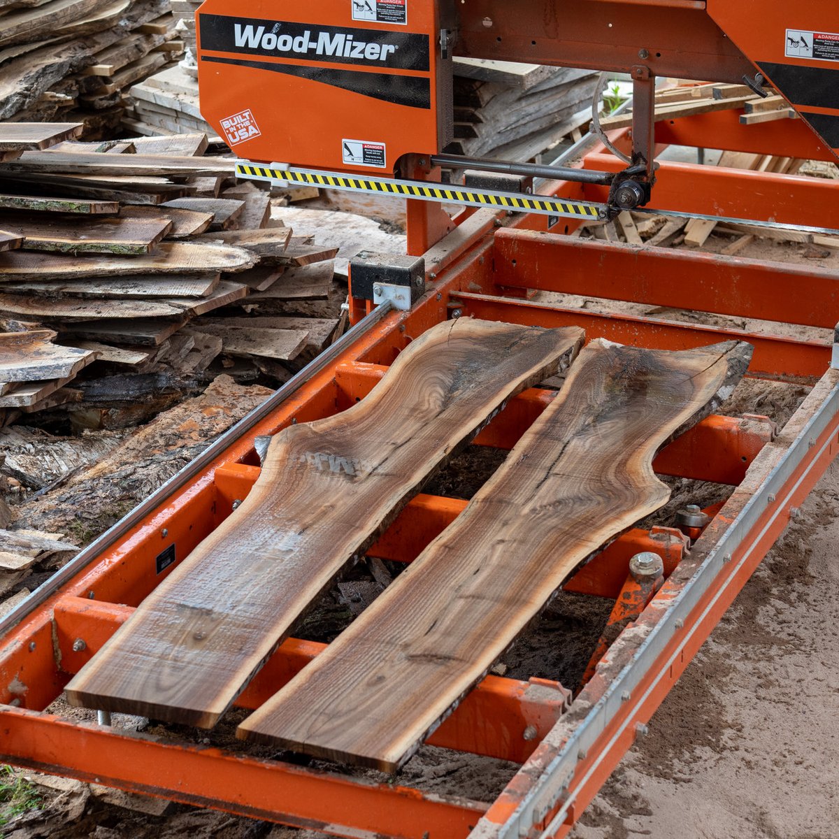 WorkshopGardens's tweet photo. Nice rack of 4/4 black walnut charcuterie board stock milled up on the @woodmizer_usa LT15W Electric not so #portablesawmill All stacked up on a 530 #slabskids ready for the kiln #workshopatthegardens #sawmill #woodmizer #locallumber #minnesota #minnesotawood #walnut #mn https://t.co/89jjsXCkSb