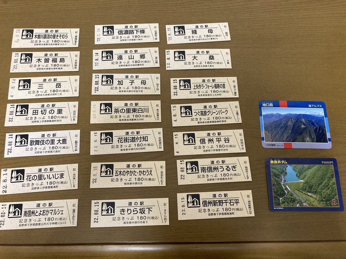 zekkeitouring's tweet photo. 2日間の結果

まわった道の駅24、きっぷ21、ダムカード1、山カード1

#中部スタンプラリー
#道の駅きっぷ
#ダムカード
#山カード https://t.co/U4h9uA1ZZO