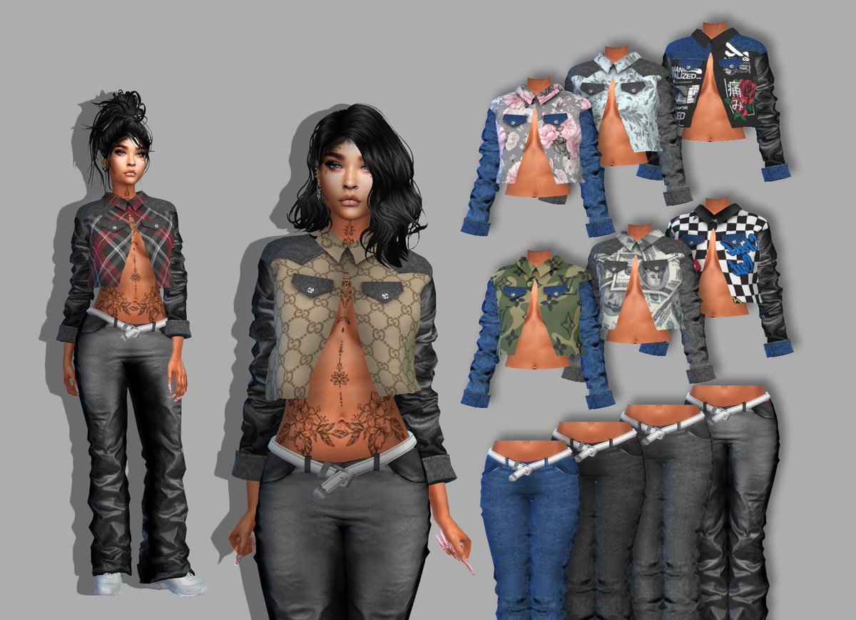 FusionStyleSims's tweet photo. Shirt with leather sleeves & Shirt with denim sleeves
- 38 colors
Jeans & Pants leather
- 4 colors
#sims4 #TS4 #TS4download #TS4female #Sims4Clothes #ts4cc #SimsCS #TheSims4 #TheSims #sims #ts4male #ta4maleCC
🔥👉 https://t.co/8tw0vdwISz https://t.co/4Ex1akQR15
