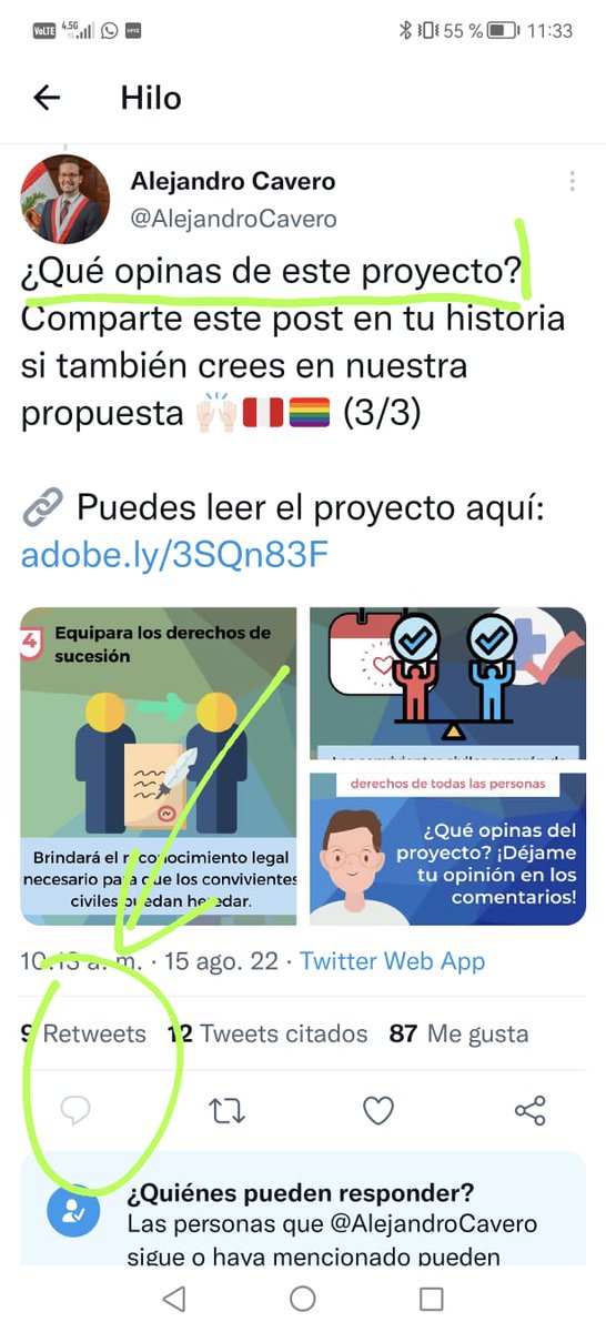 Qué gracioso resulta. Quiere que opinemos sobre la ley pero impide los comentarios. Este proyecto no agrupa a toda la comunidad.