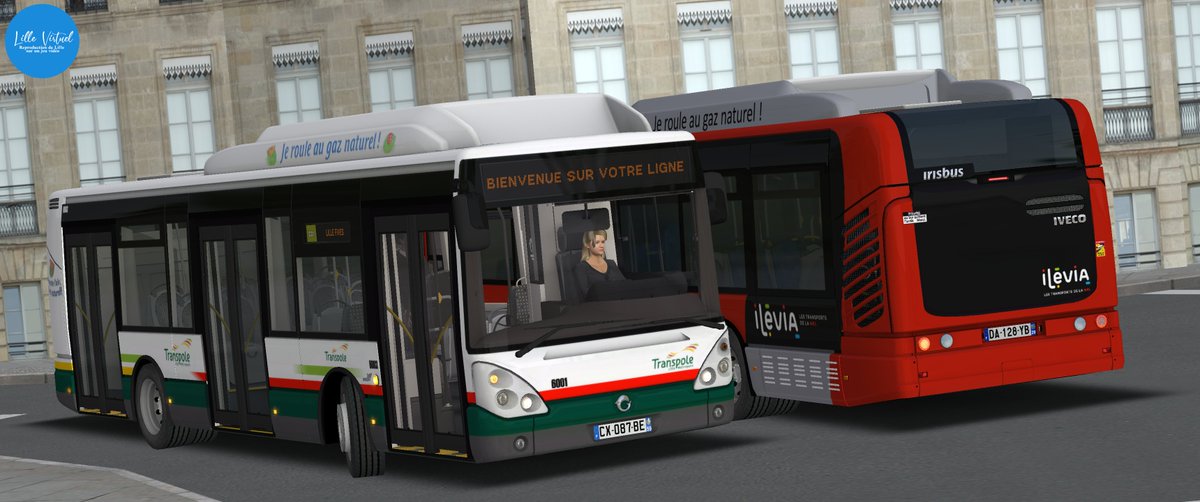 mit_listenbourg's tweet image. Sous un ciel assez clair, se balade deux #Irisbus #Citelis 10 et 12 mètres en livrée #Transpole et un autre en #Ilévia sur les lignes L4, CO1 et Citadine 1.

Map fictive autour de Lille.