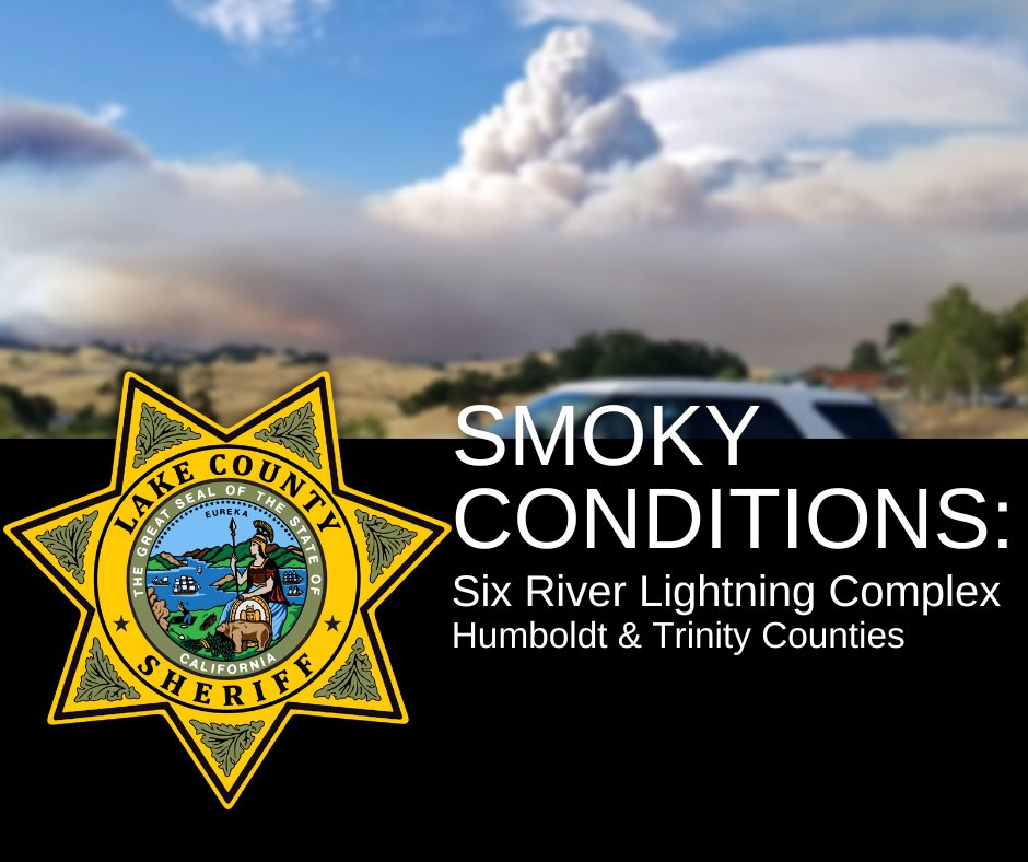 Lake County is seeing the effects of the Six Rivers Lightning Complex currently burning in Humboldt and Trinity Counties. Our county is expected to have over 100-degree days this week. With high heat comes high fire danger. Make sure you are careful with outdoor activities!