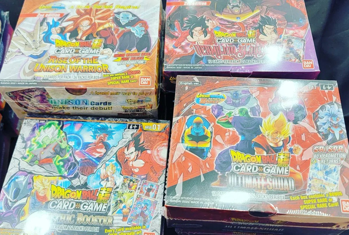 Fanboygamingcom's tweet photo. Bunch of Dragon Ball Super and Digimon tcg  products have just arrived! #Dragonball #Digimon #tcg #dragonballsuper #tradingcards #boosterpacks #boosterboxes #otayrachtowncenter #chulavista #sandiego https://t.co/jmjBiZl1Ib