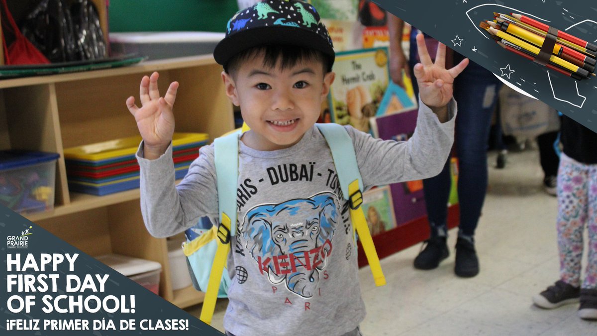 grandprairieisd's tweet photo. π«βοΈ The 2022-2023 school year is off to a great start already! We've seen many smiling faces and excitement to return to class. Take a look at more of our photos from the first-day of school here: https://t.co/q8vZjvRHHV. #GPISDFirstDay #WeAreGPISD https://t.co/mRYJL3C2OL