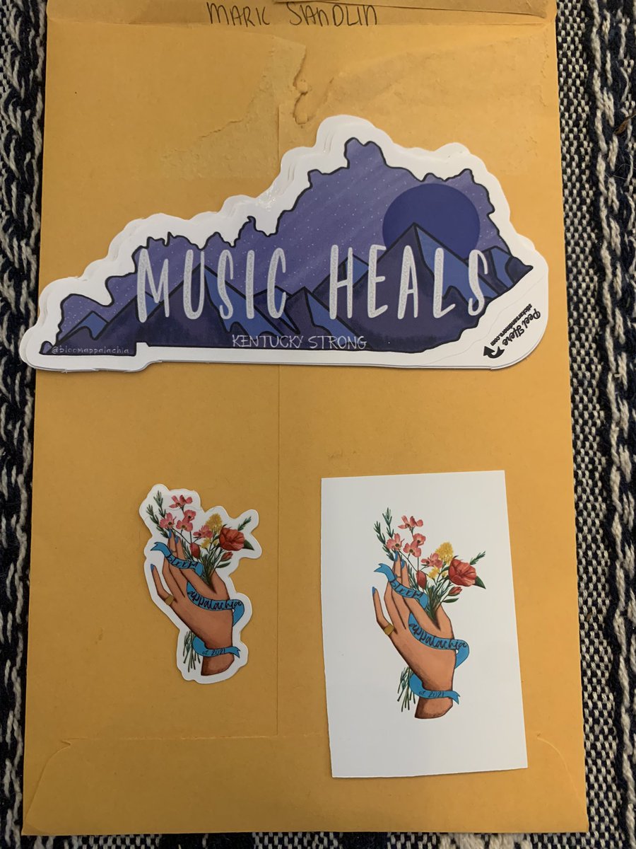 MarkusSandlin's tweet photo. Big #MailCall shoutout to @BloomAppalachia for putting these awesome stickers out to benefit the Flood Relief in Eastern Ky https://t.co/RnHi6PT1p7