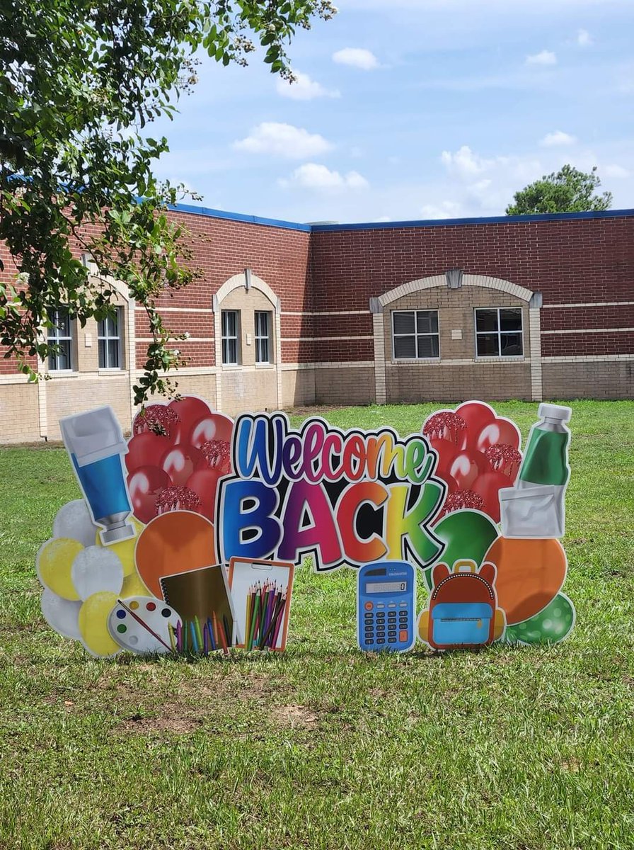 BurchettPTO's tweet photo. Are you excited about the first day of school tomorrow?! 🤩 

Here's to a great 2022-2023 school year! 😁 @Burchett_ES @BurchettPTO https://t.co/xbeAfa9eHN