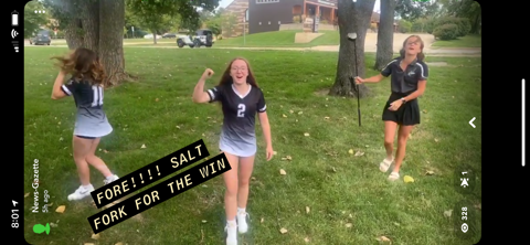 ngpreps's tweet photo. Longest drive award at #FacesOfTheFall:
@SaltFork_HS
We're glad to report no cars or buildings were hit by Amelia Birge.
Good luck this season.
Listen for Storm radio spots on @wdws1400 and look for their portraits in @news_gazette. https://t.co/3q6ZRaMcM8