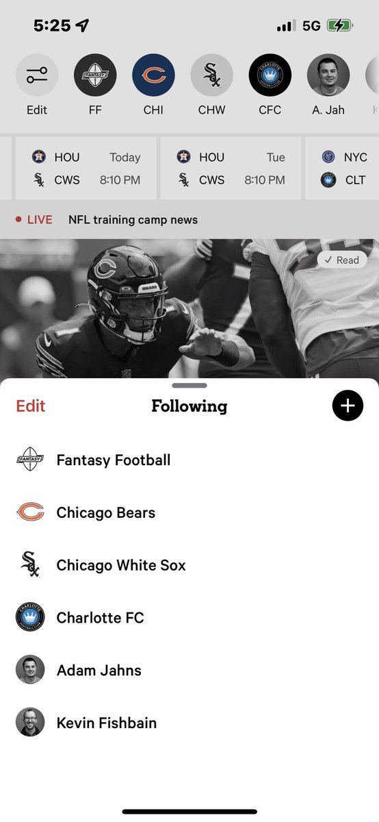 TYAG33's tweet photo. Engaged a The Athletic subscription @adamjahns with selective writers!! https://t.co/thyQOH3TQL