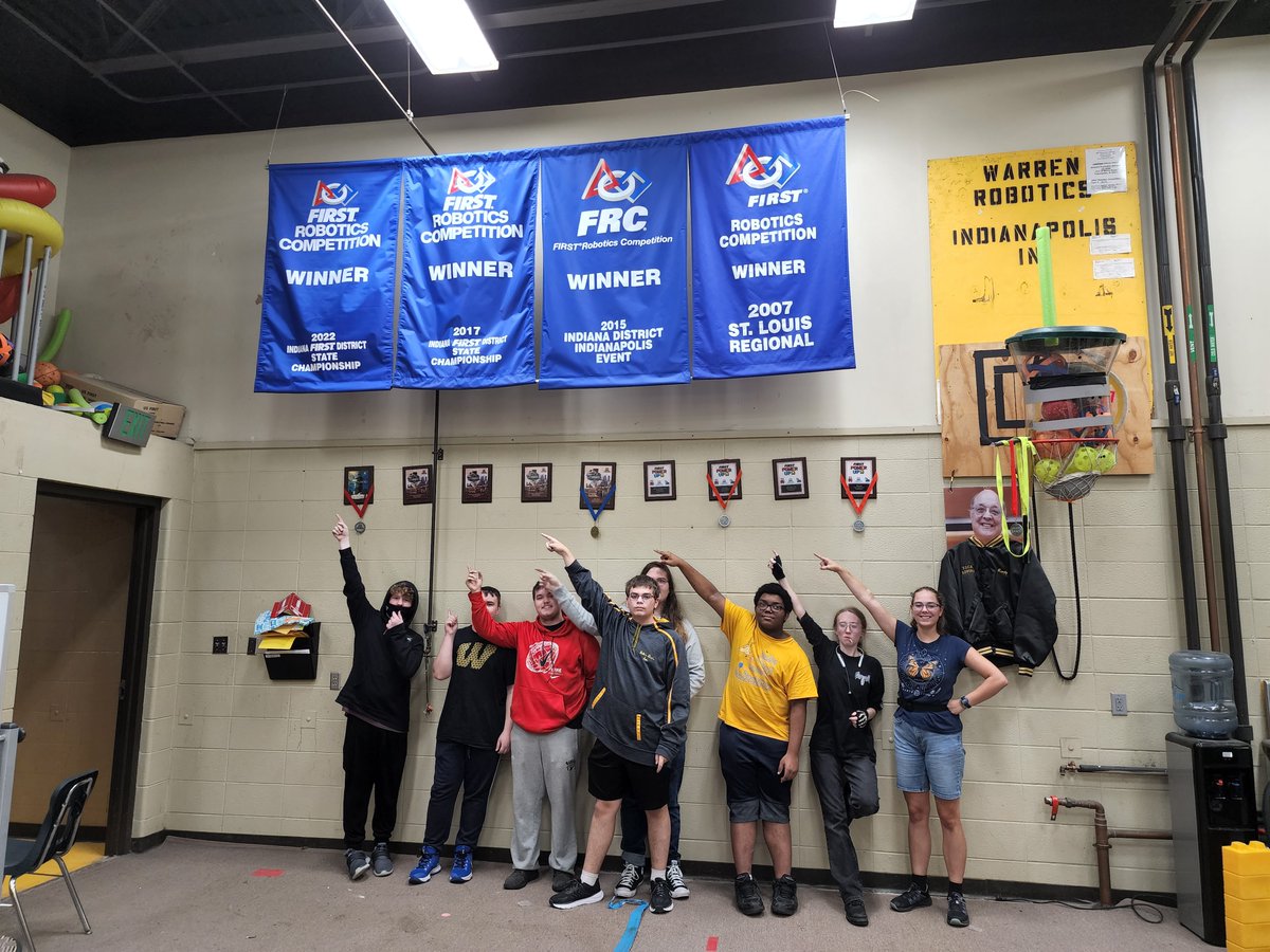 Hanging the State Champ Banner,